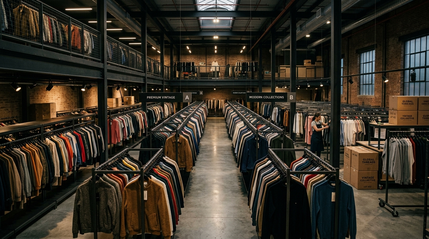 Apparel on racks
